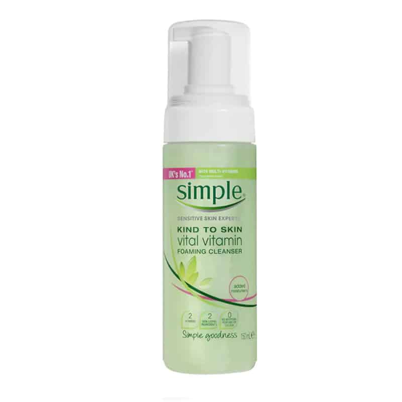 Simple Foaming Face Wash Kind to Skin Facial Cleanser