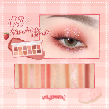 Pink Flash Pro Touch Eyeshadow Palette E15 - 03 Strawberry Donuts