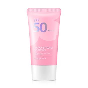 laikou japan sakura sunscreen uv spf50 pa+++ sunblock - 50g