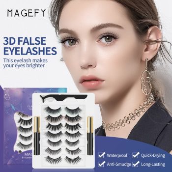 Maange Magnetic Eyelash 7 Pairs Eyeliner & Tweez Sets