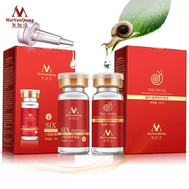 Meiyanqiong Six Peptides Skin Care Six Peptides Anti Aging Serum Lifting Firming Whitening Snail Nourishing Concentrate Tender Skin