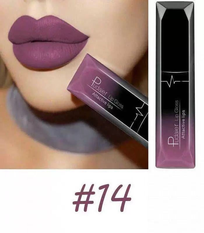 Pudaier Liquid Lip Gloss Lipstick #14