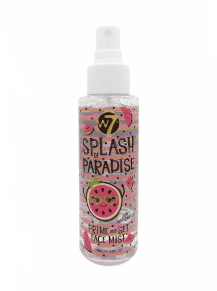 w7 splash of paradise prime and set face mist - juicy watermelon