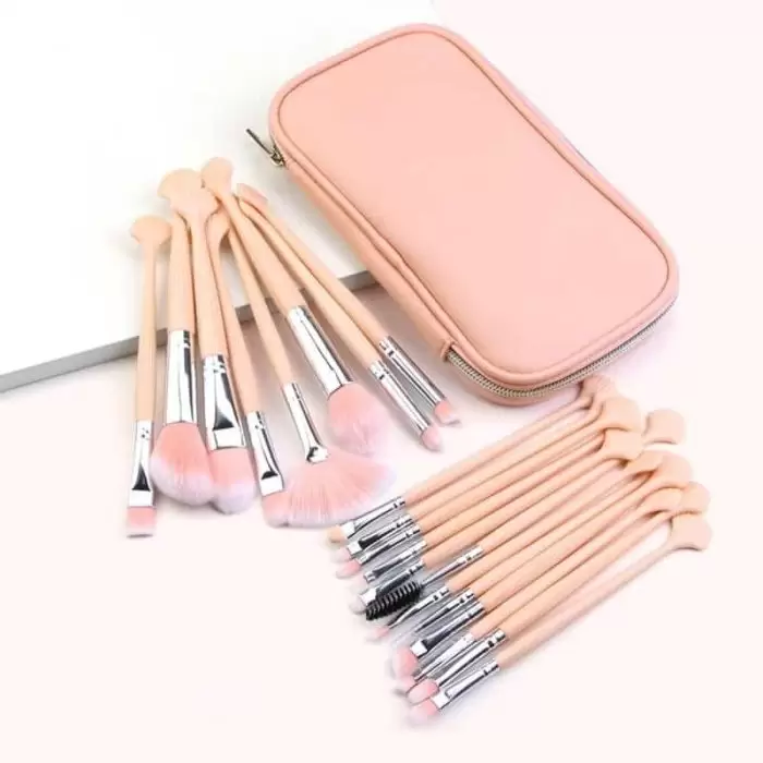Maange Makeup Brush With Pink Bag 20pcs