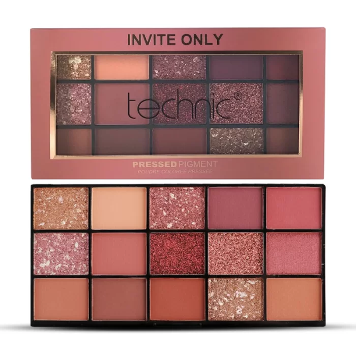 Technic Invite Only Pressed Pigment Eyeshadow Palette - 15 Color