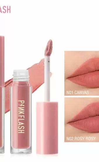 pink flash liquid lipstick swatch