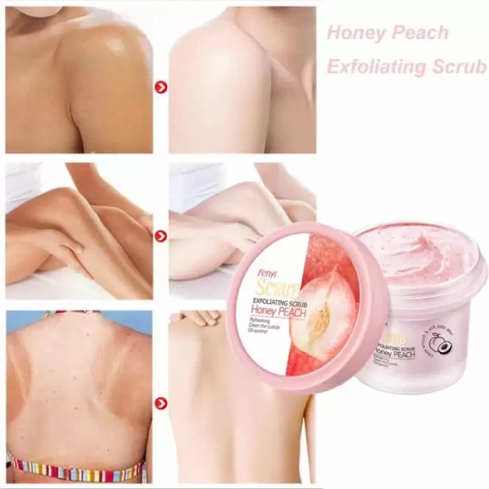 how to use Fenyi Honey Peach Body Scrub