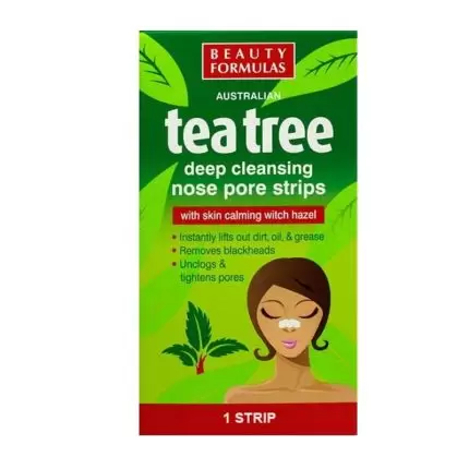 Beauty Formulas Tea Tree Deep Cleansing Nose Pore Strip - 6pcs