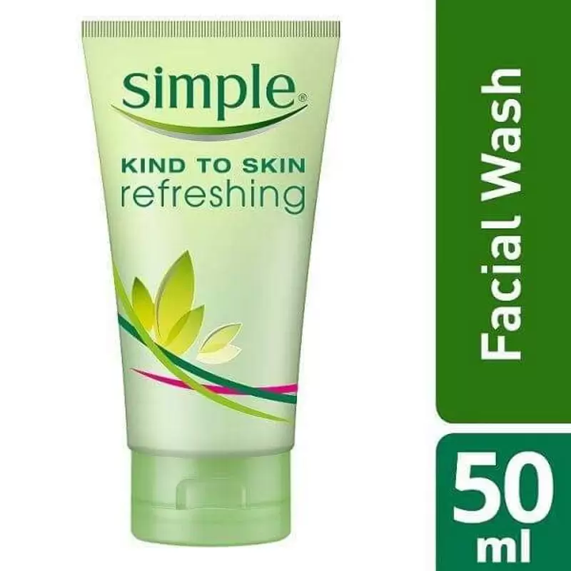 simple kind to skin refreshing facial gel wash 50ml