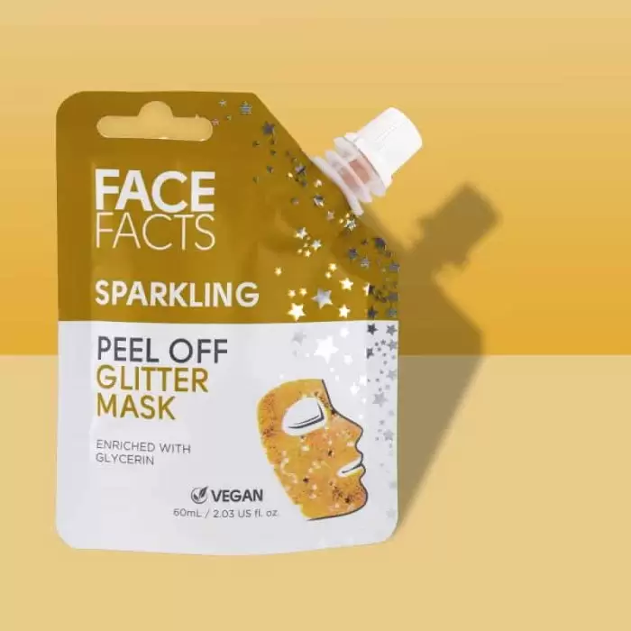 Face Facts Sparkling Gold Peel-off Glitter Face Mask 60ml