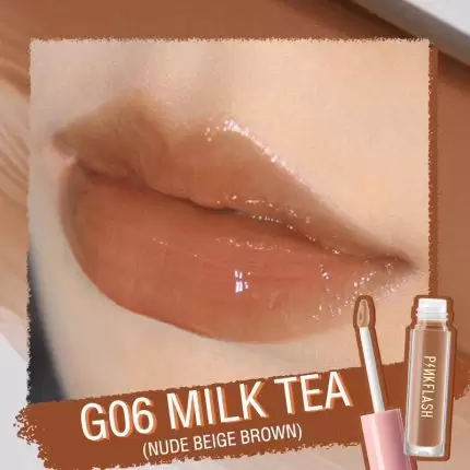 Pink Flash Lip Gloss L02 - G06 Milk Tea