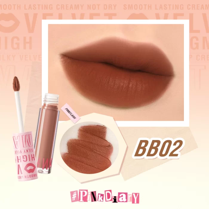 pink flash silky velvet lip cream l04 - bb02