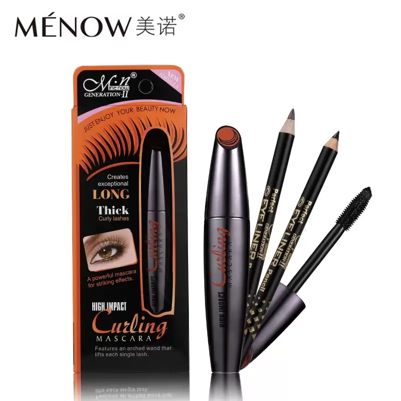 Menow Long Thick Curly Mascara With 2pcs Pencil