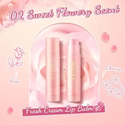 Pink Flash Lip Balm Soft Lips Moisturize L03 - #02 Sweet Flowery