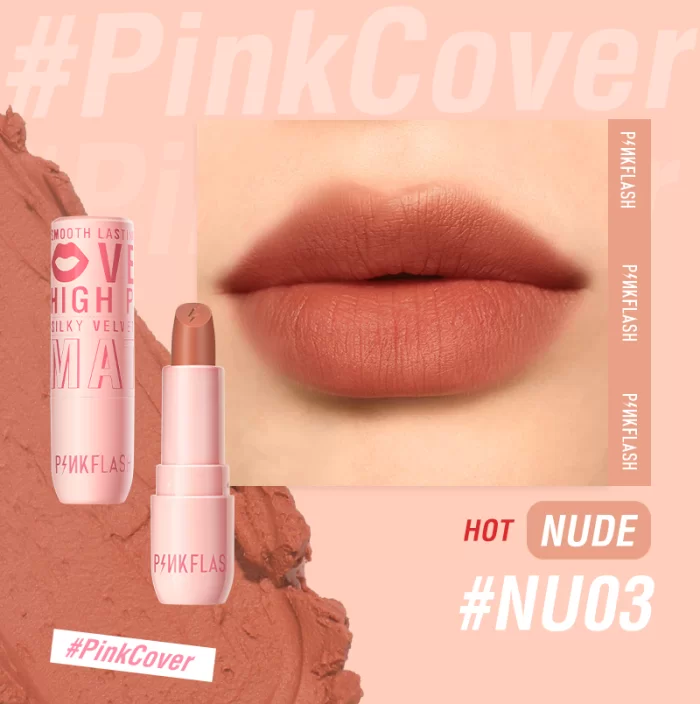 Pink Flash Silky Velvet Matte Lipstick L05 - Nu03