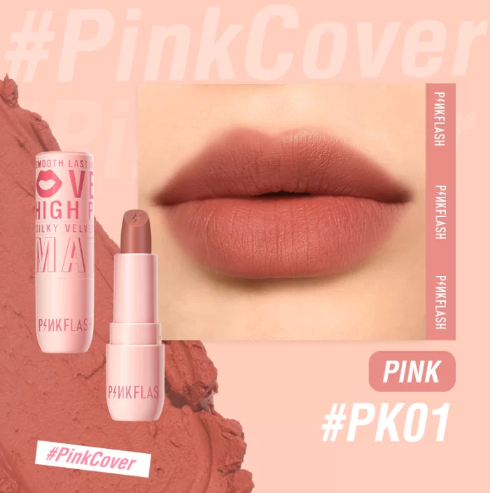 Pink Flash Silky Velvet Matte Lipstick L05 - PK01