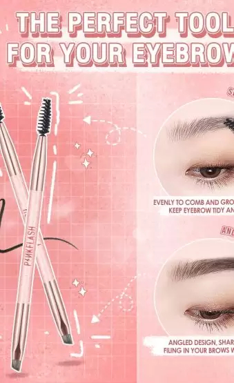 pink flash eyebrow brush