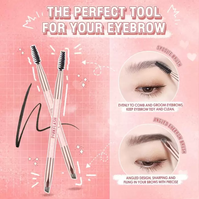 pink flash eyebrow brush
