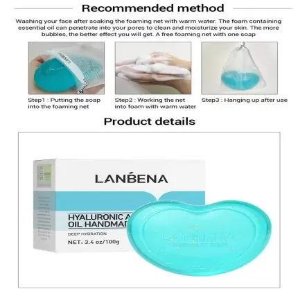 Lanbena Hyaluronic Acid Essential Oil Handmade Soap 4