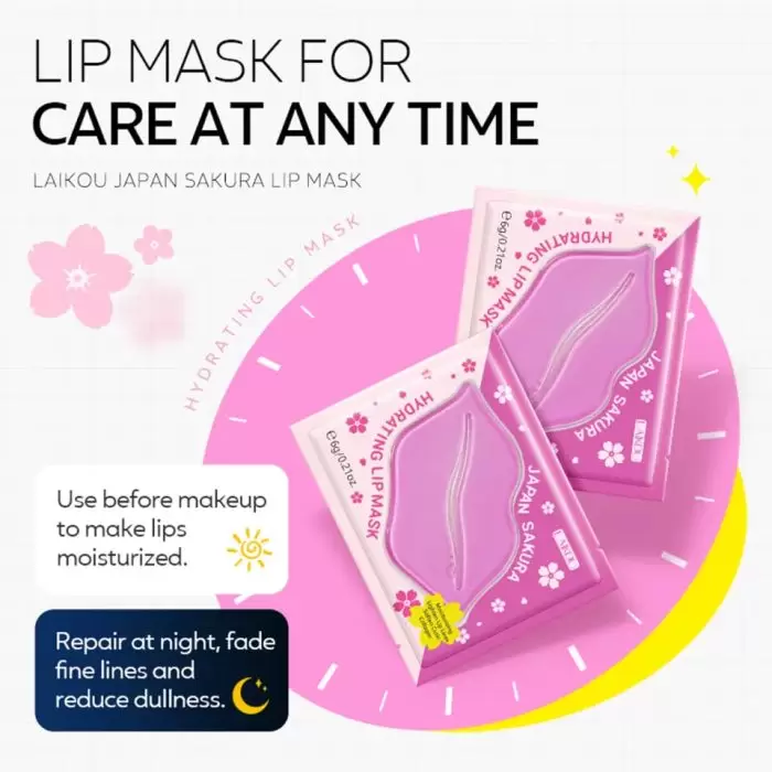 LAIKOU Japan Sakura Lip Mask Pad 6gm