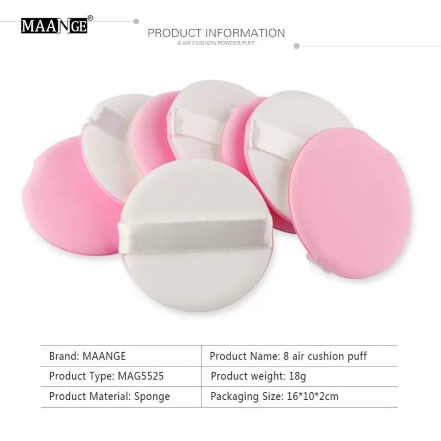 MAANGE Opp Makeup Sponge 8Pcs/Pack ( Pink )