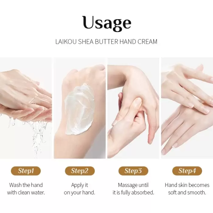 Laikou Shea Butter Hand Cream Use Mathod