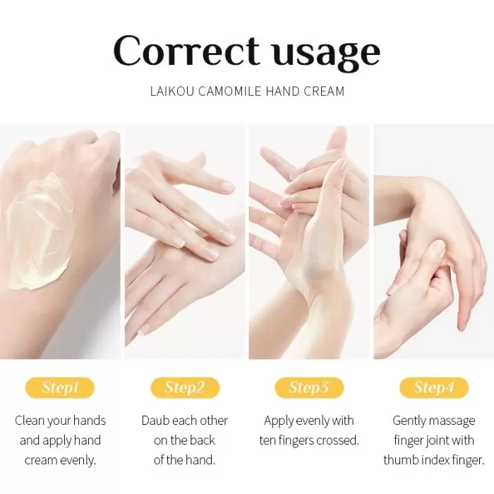 Laikou Camomile Hand Cream 30G Uses