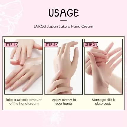 LAIKOU Sakura Hand Cream how to use