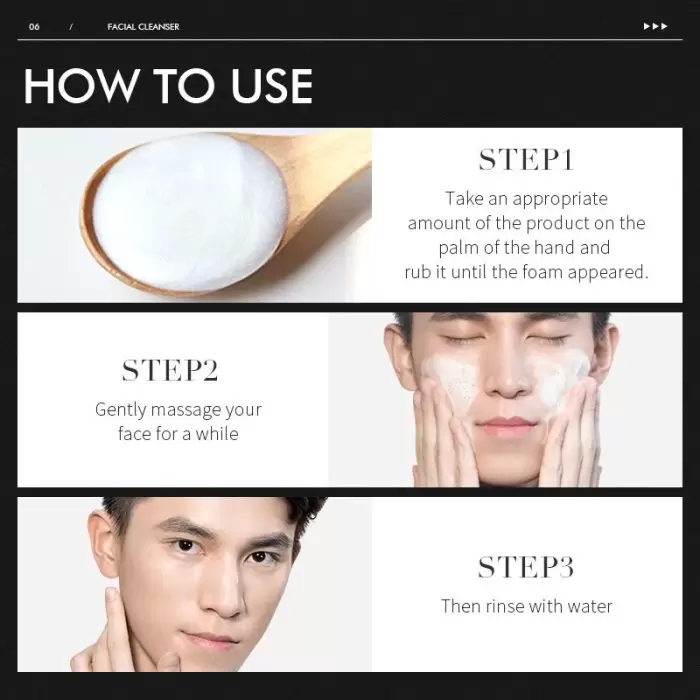 Laikou Men Moisturizing Face Cleanser 50G How To Use