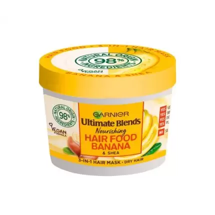 Garnier Ultimate Blends Hair Food Banana 3-In-1 Dry Hair Mask Treatment - 390ml