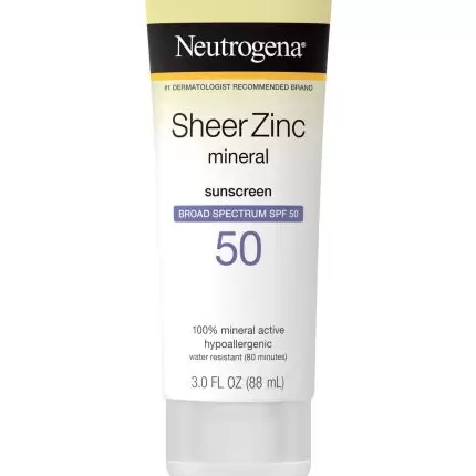 Neutrogena Sheer Zinc Dry-touch Sunscreen Broad Spectrum Spf 50 - 88ml