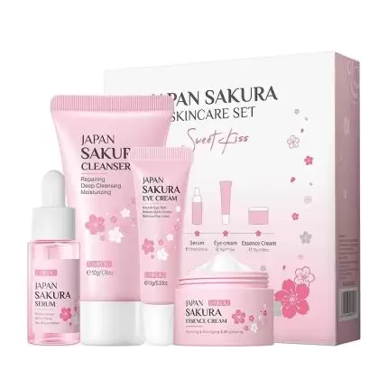 Laikou japan Sakura Skin Care Set 4 pcs ( Sweet Kiss )