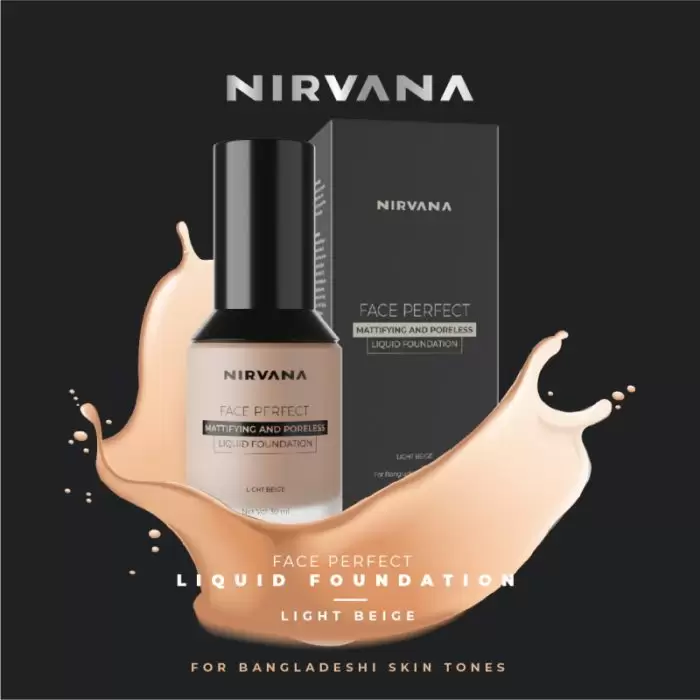 Nirvana Color Face Perfect Liquid Foundation 30Ml – Light Beige.