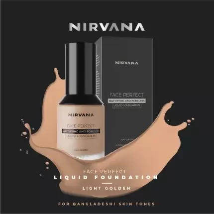 Nirvana Color Face Perfect Liquid Foundation 30ml - Light Golden