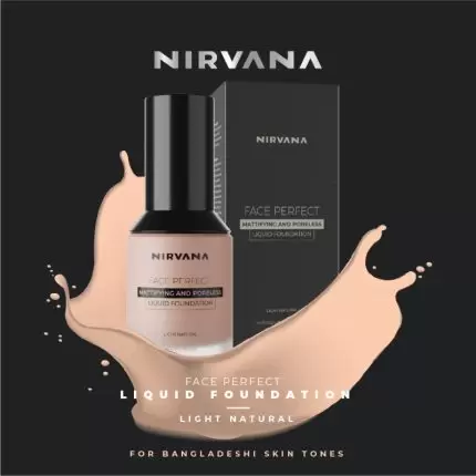 Nirvana Color Face Perfect Liquid Foundation 30ml - Light Natural.