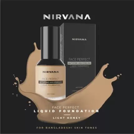 Nirvana Color Face Perfect Liquid Foundation 30ml – Light Honey 1