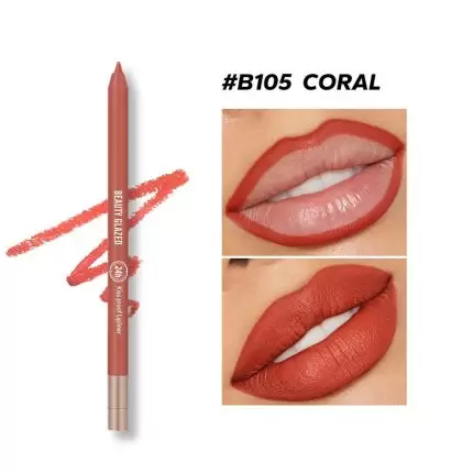 Beauty Glazed Lip Liner Waterproof Coral 105
