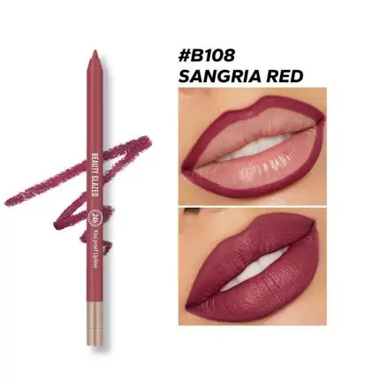 Beauty Glazed Lip Liner Waterproof Sangria Red 108
