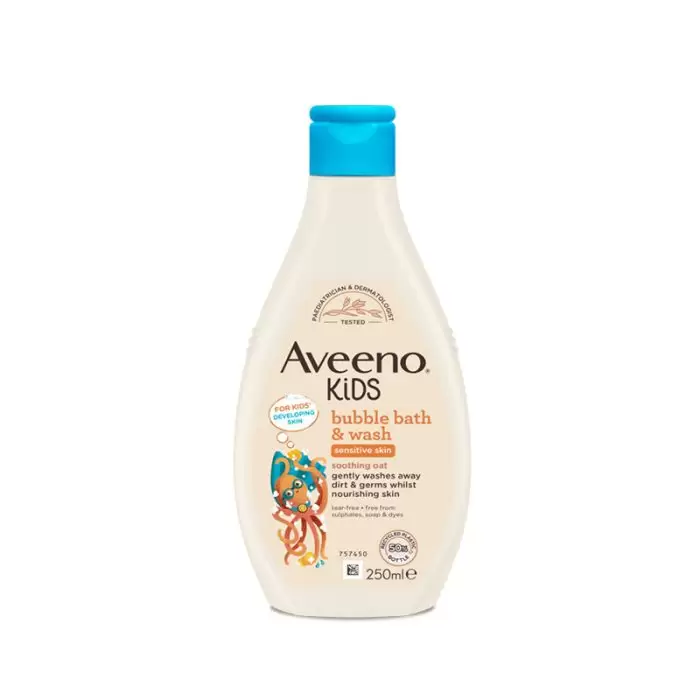 Aveeno Kids Bubble Bath & Wash For Sensitive Skin 250ml