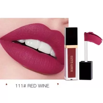 beauty glazed matte liquid lipstick Red Wine 111