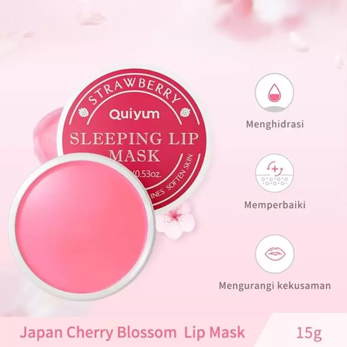 Quiyum Strawberry Sleeping Lip Mask - 15G