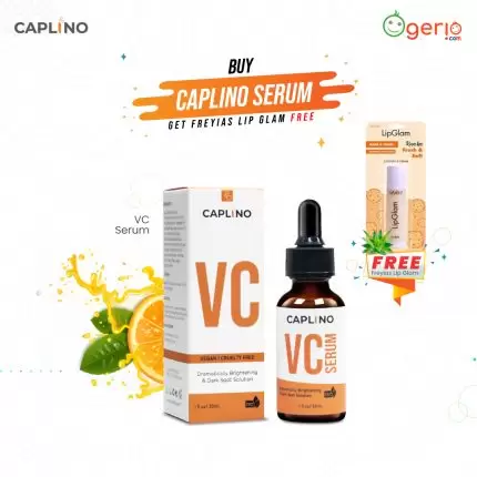 Buy Caplino Vitamin C Brightening Serum Get Free Lip Balm