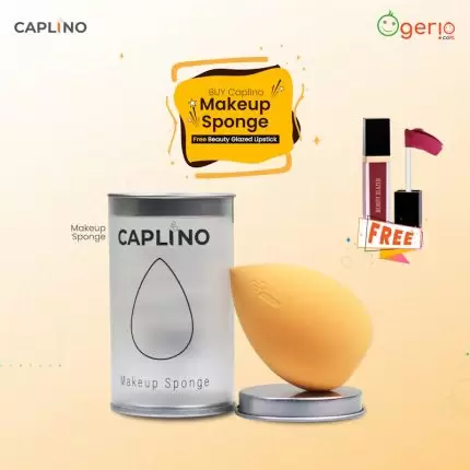 Buy Caplino Makeup Sponge Get Free Beauty Glazed Lipstick - Yellow