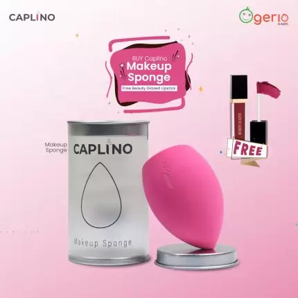 Buy Caplino Makeup Sponge Get Free Beauty Glazed Lipstick - Magenta