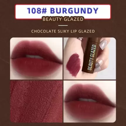 Beauty Glazed Chocolate Matte Liquid Lipstick 108 Burgundy