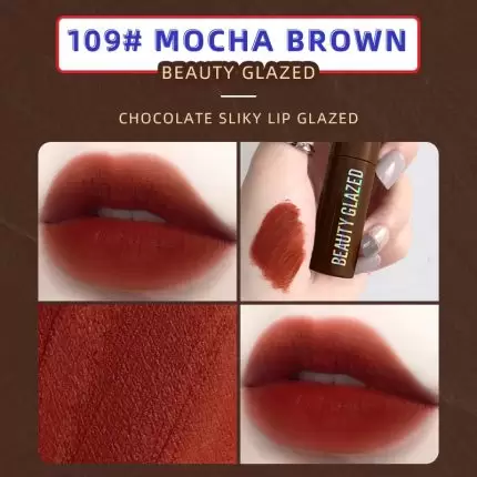 Beauty Glazed Chocolate Matte Liquid Lipstick 109 Mocha Brown