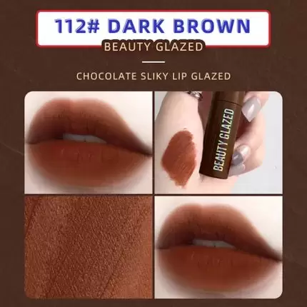 Beauty Glazed Chocolate Matte Liquid Lipstick 112 Dark Brown