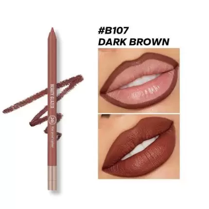 Beauty Glazed Waterproof & Long Lasting Lip Liner - Dark Brown 107