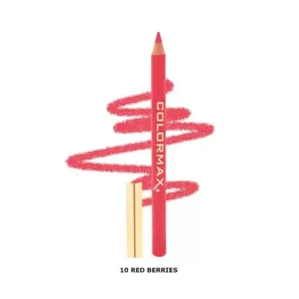 Colormax Satin Glide Lip Liner Pencil - Red Barries 10