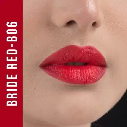 Nirvana Color Matte Bullet Lipstick – Bride Red B06 ,